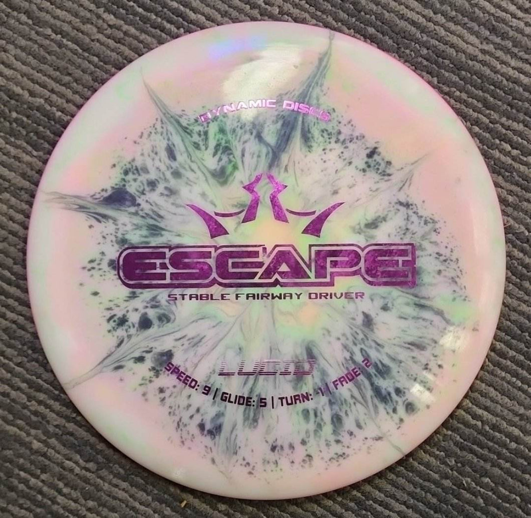 Dynamic Discs Escape Control Driver w/ Custom Green Burst HUV Dye - Lucid 173g