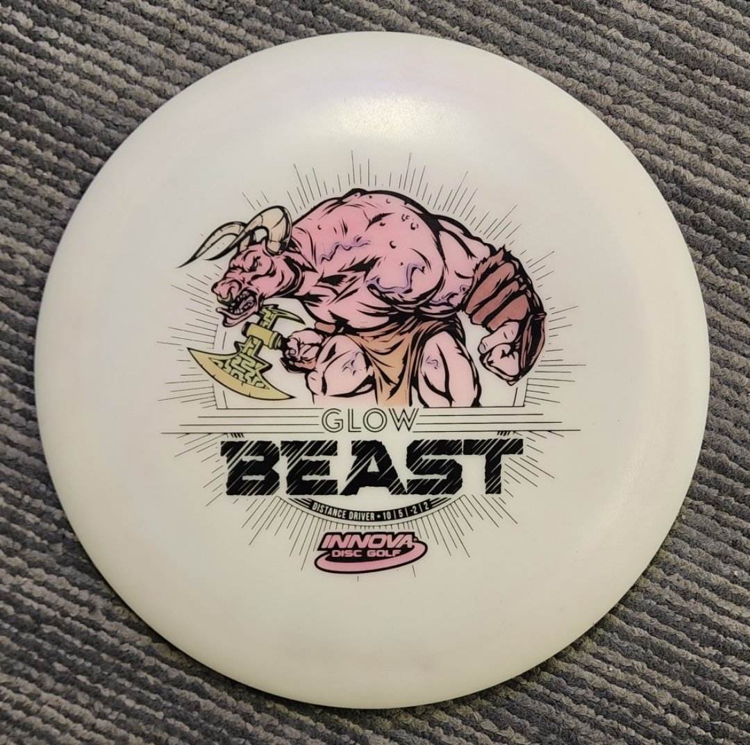 Load image into Gallery viewer, Innova Beast Distance Driver Blue w/ Custom Hand Filled Stamp - DX Glow 175g
