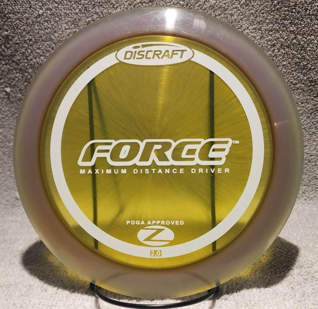 Discraft Force Distance Driver PFN, Smoky Purple w/ Matt White Stamp and HUV Back-Dye - Z 172g